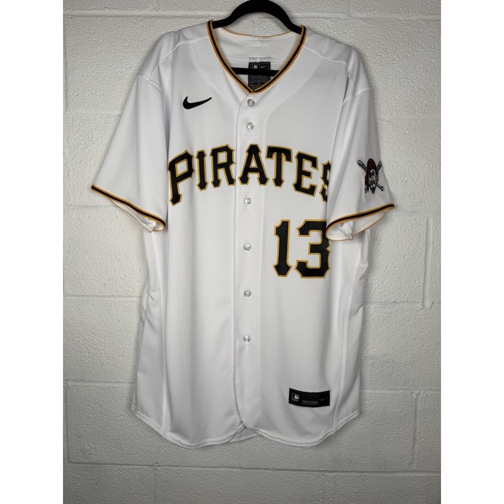 Nike Pittsburgh Pirates Ke'Bryan Hayes #13 Signed Authentic MLB Jersey 48